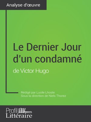 cover image of Le Dernier Jour d'un condamné de Victor Hugo (Analyse approfondie)